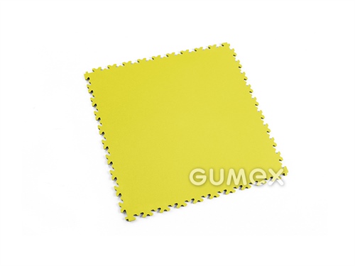 Dlaždice pro střední zatížení FORTELOCK 2060, tloušťka 7mm, 510x510mm, 92°Sh, desén kůže, PVC, žlutá